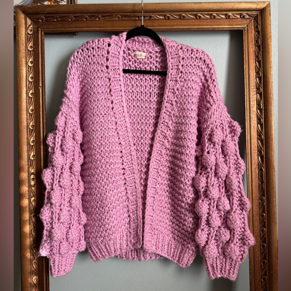 En Elly anthro open front oversized cardigan